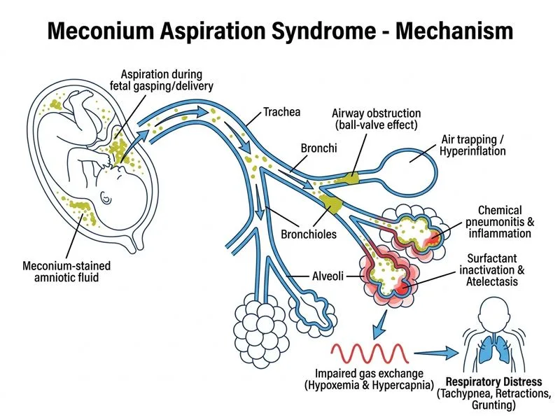 Meconium Aspiration Syndrome diagram
