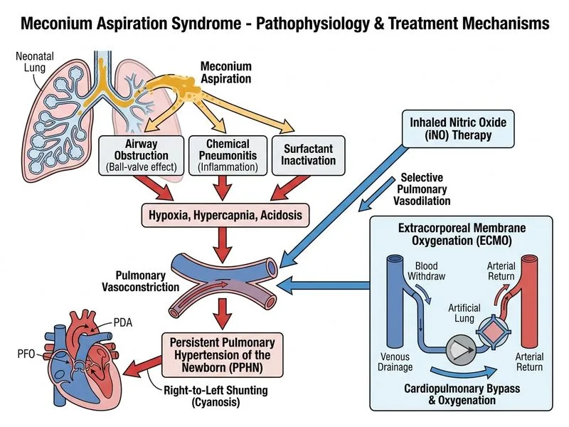 Meconium Aspiration Syndrome diagram