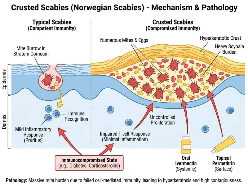 Scabies diagram