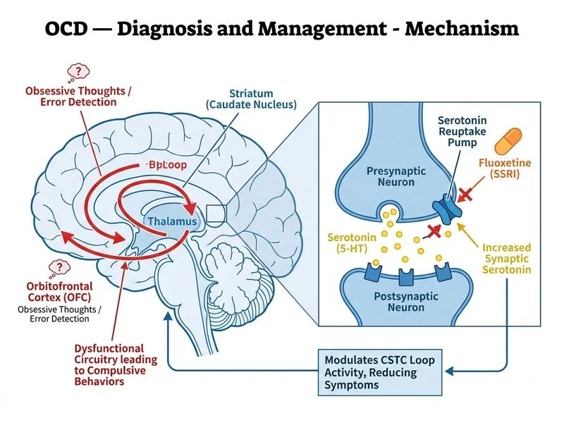 OCD — Diagnosis and Management diagram