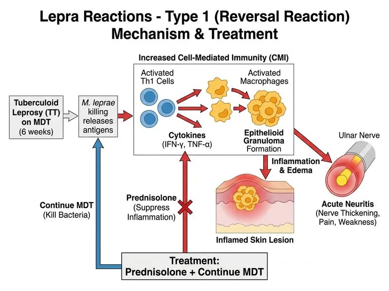 Lepra Reactions diagram