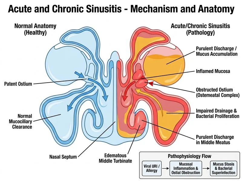 Acute and Chronic Sinusitis diagram