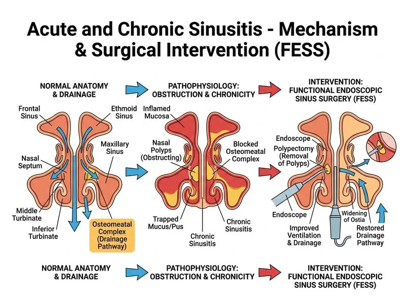 Acute and Chronic Sinusitis diagram