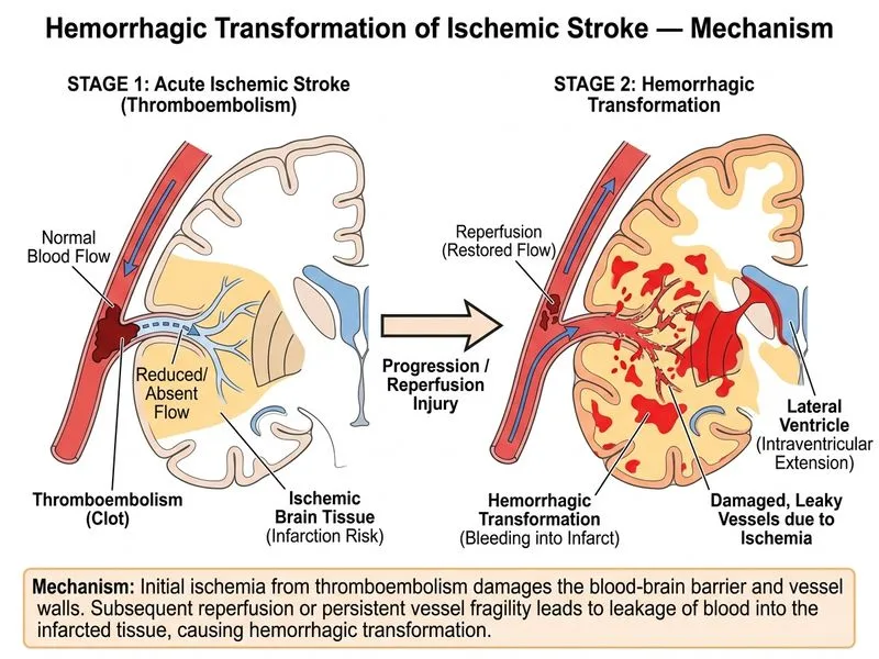 Hemorrhagic Stroke — Imaging diagram