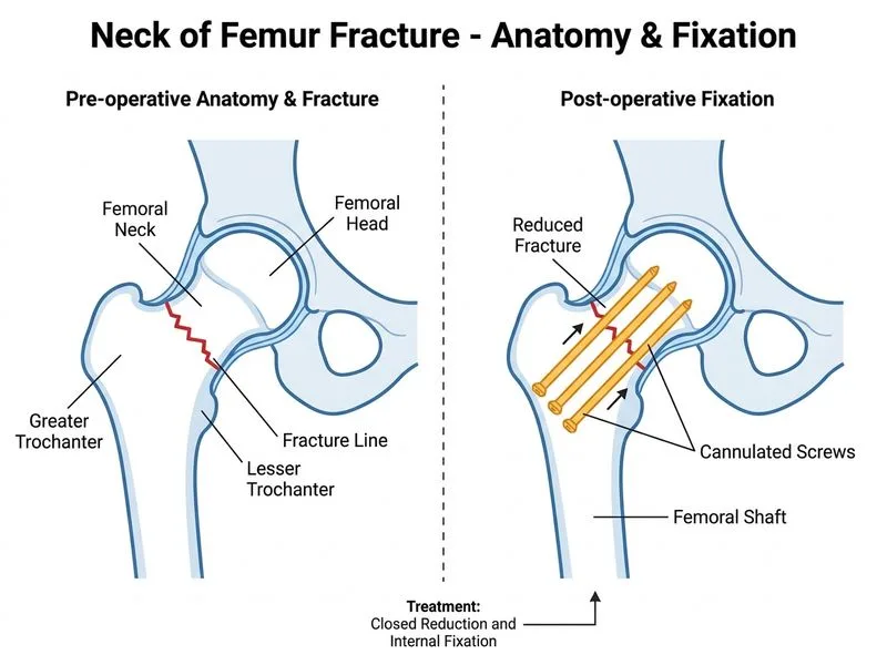 Neck of Femur Fracture diagram