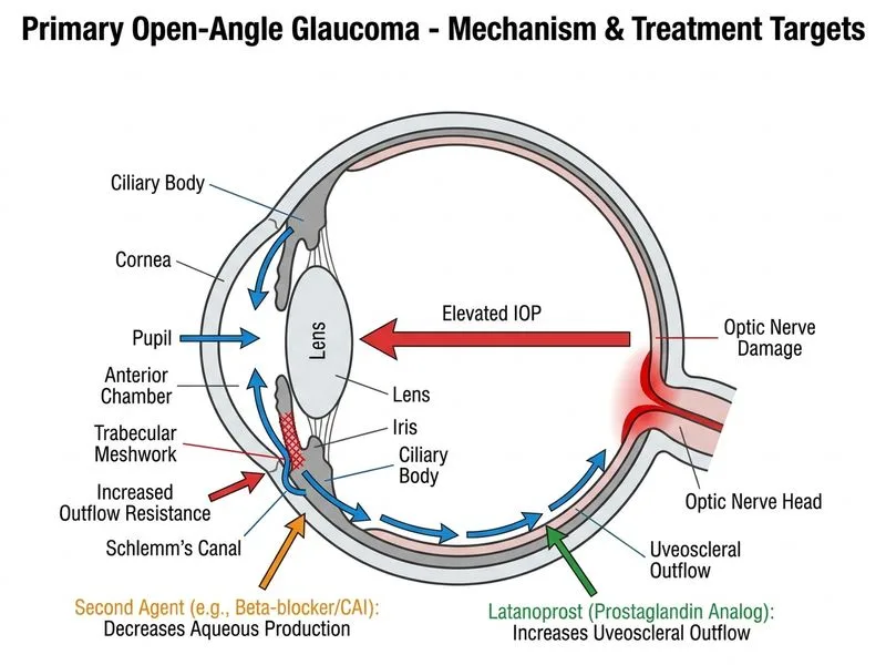 Primary Open-Angle Glaucoma diagram