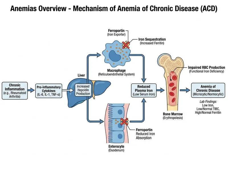 Anemias Overview diagram