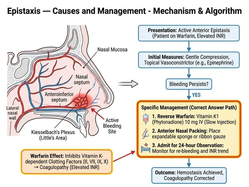 Epistaxis — Causes and Management diagram