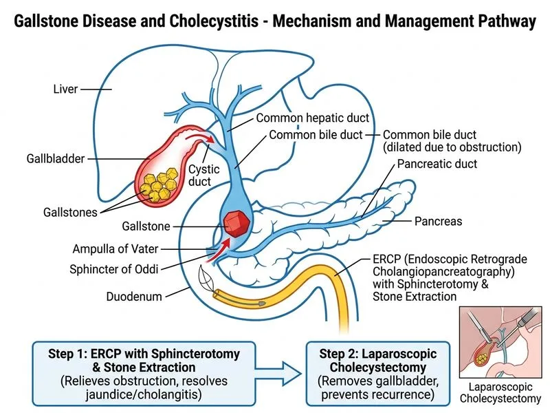 Gallstone Disease and Cholecystitis diagram