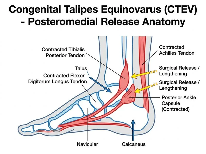 Congenital Talipes Equinovarus (CTEV) diagram