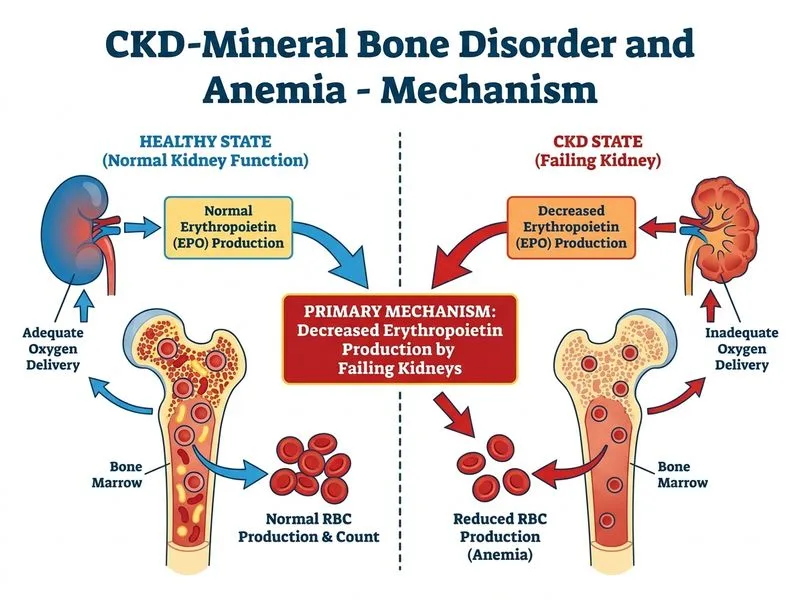 CKD-Mineral Bone Disorder and Anemia diagram