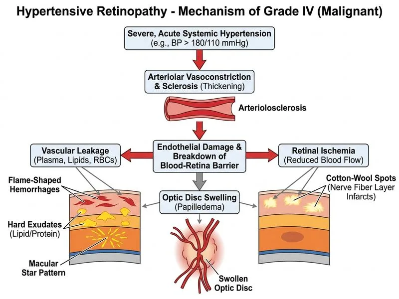 Hypertensive Retinopathy diagram