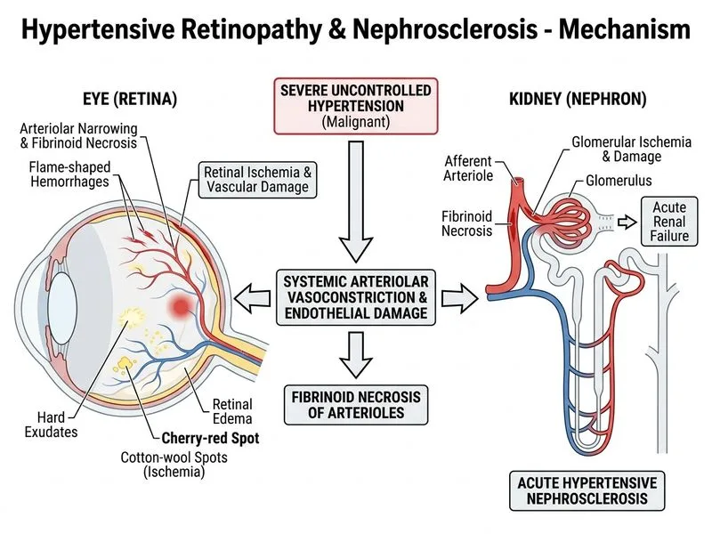 Hypertensive Retinopathy diagram
