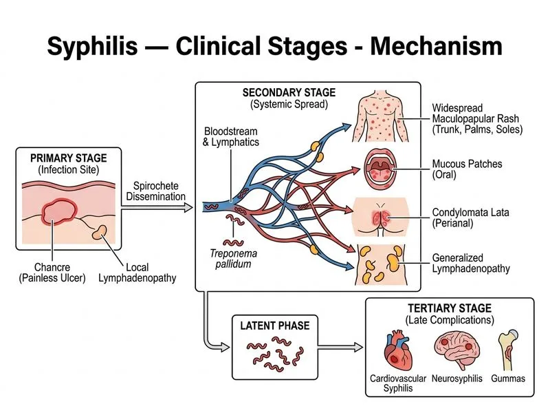 Syphilis — Clinical Stages diagram