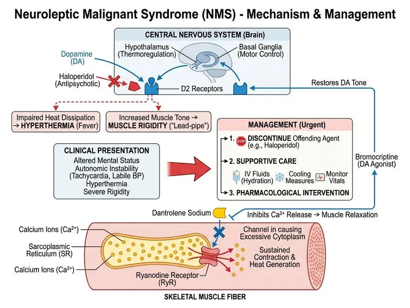 Serotonin Syndrome and NMS diagram