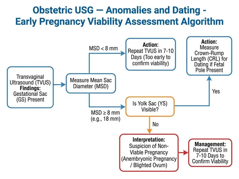 Obstetric USG — Anomalies and Dating diagram