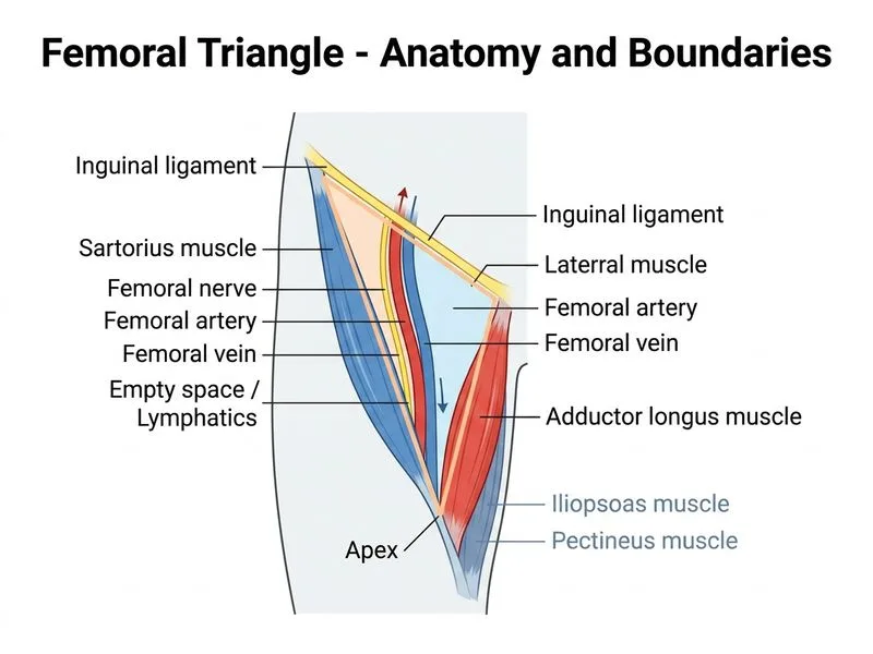 Femoral Triangle diagram