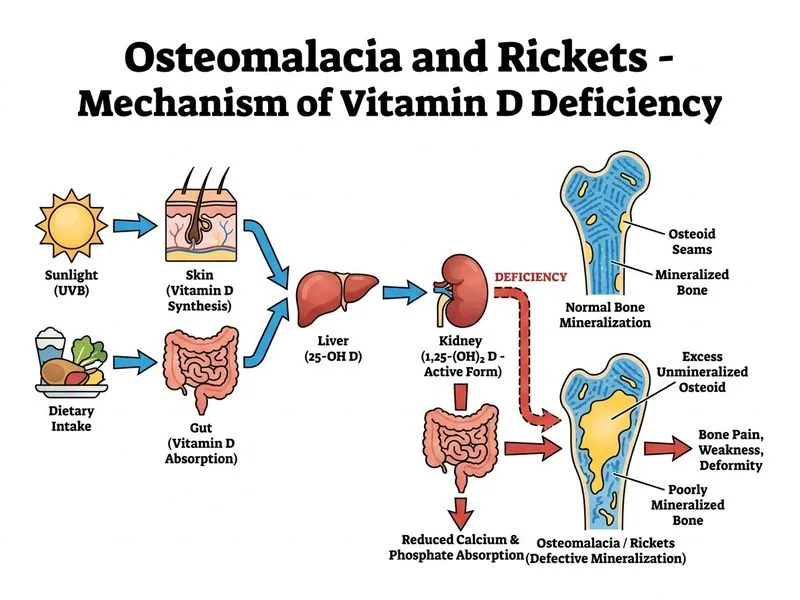 Osteomalacia and Rickets diagram