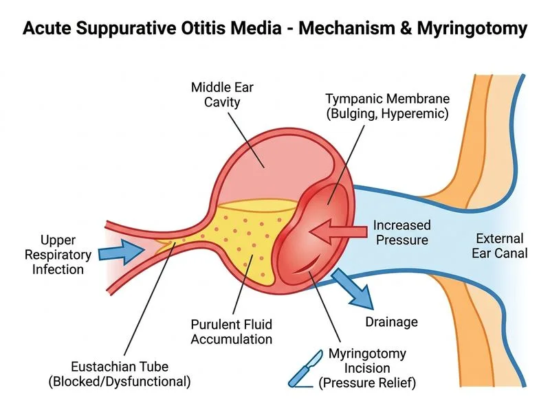 Acute Suppurative Otitis Media diagram