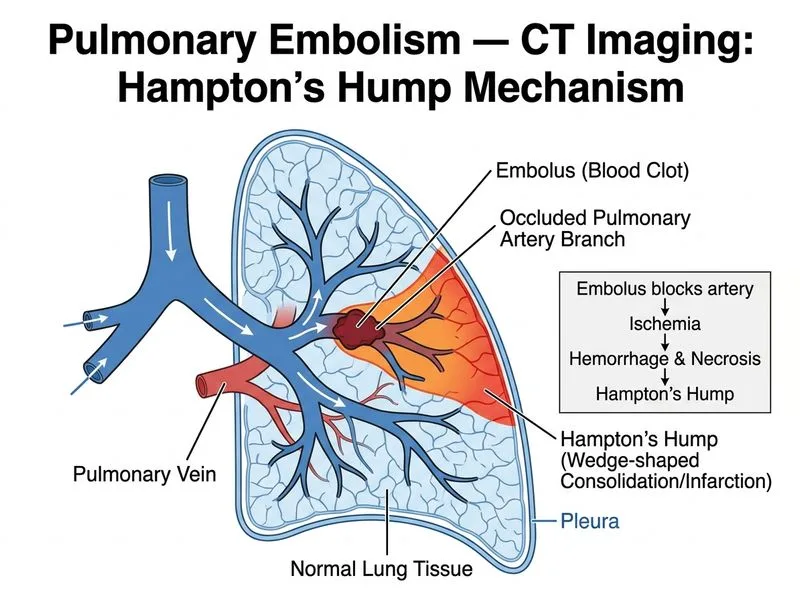 Pulmonary Embolism — CT Imaging diagram