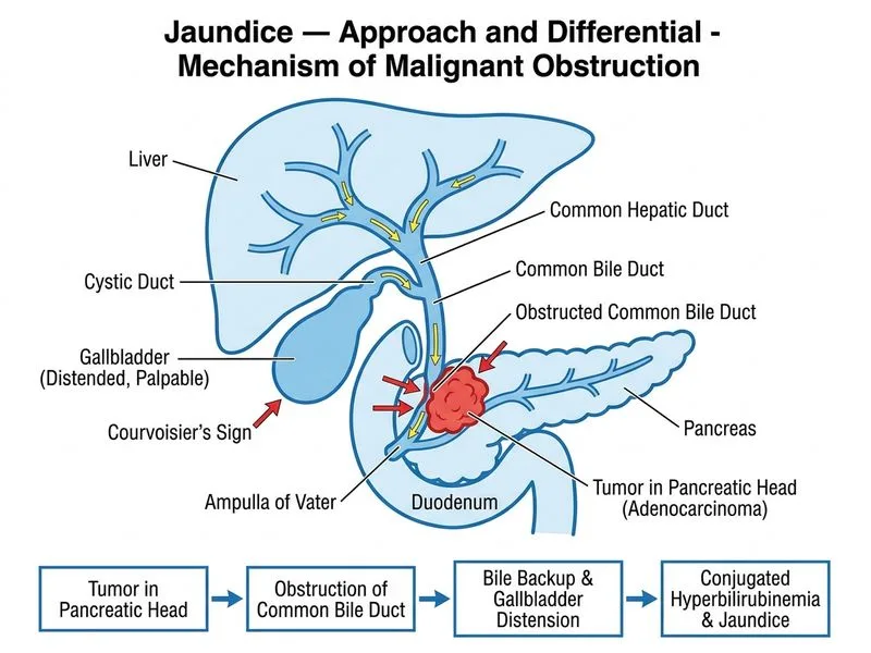 Jaundice — Approach and Differential diagram