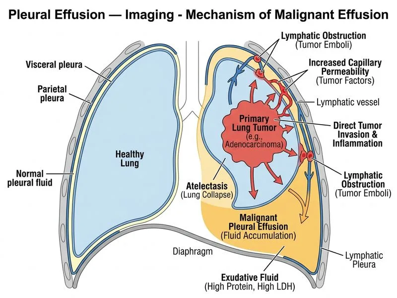 Pleural Effusion — Imaging diagram