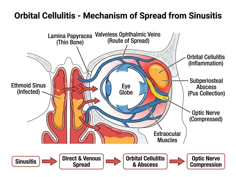 Orbital Cellulitis diagram