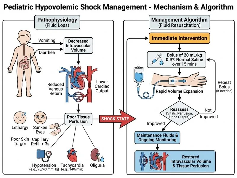 Pediatric Shock Management diagram