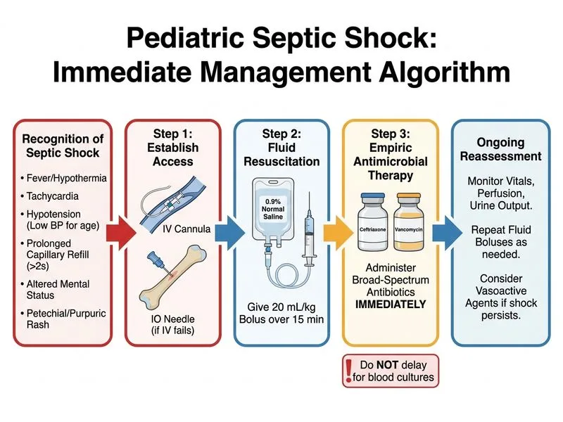 Pediatric Shock Management diagram