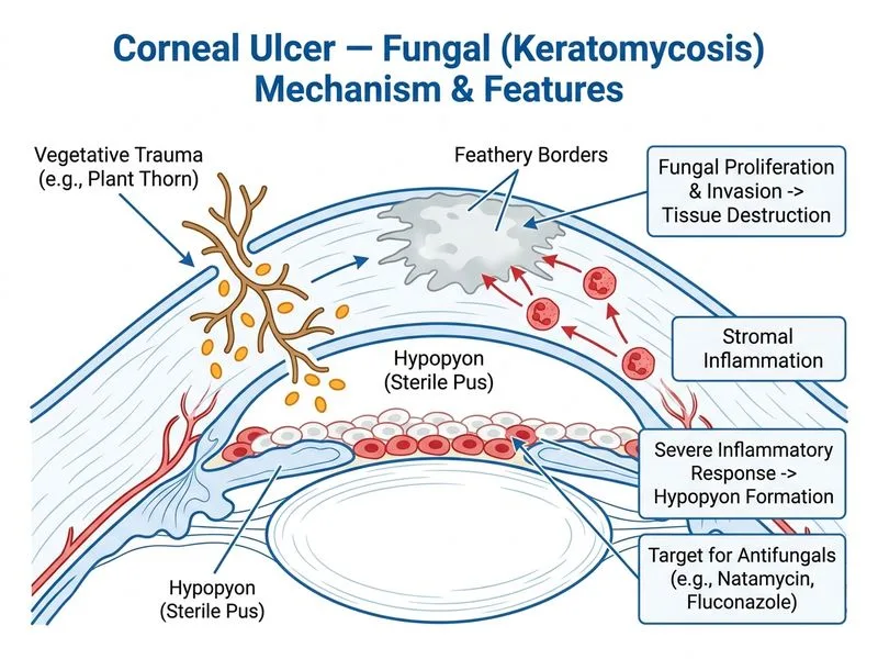 Corneal Ulcer — Bacterial and Fungal diagram