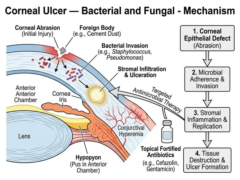 Corneal Ulcer — Bacterial and Fungal diagram