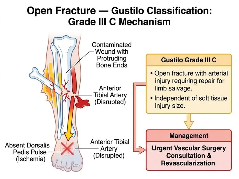Open Fracture — Gustilo Classification diagram