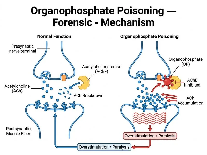 Organophosphate Poisoning — Forensic diagram