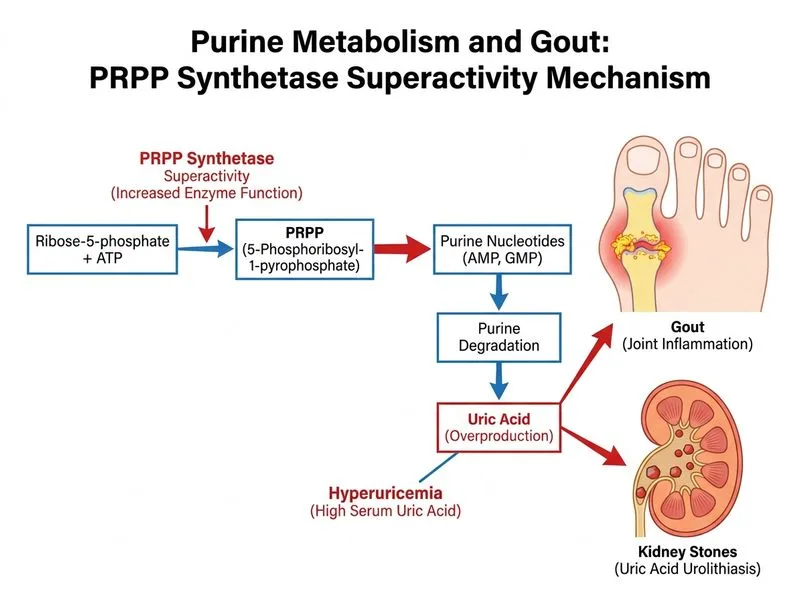 Purine Metabolism and Gout diagram