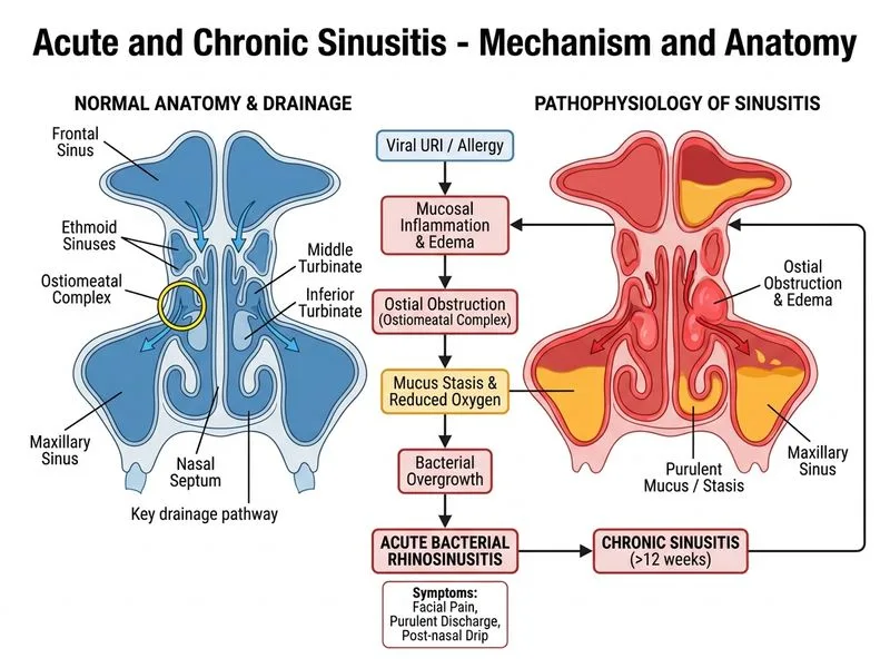 Acute and Chronic Sinusitis diagram