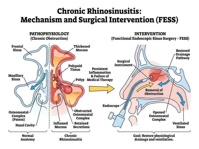 Acute and Chronic Sinusitis diagram