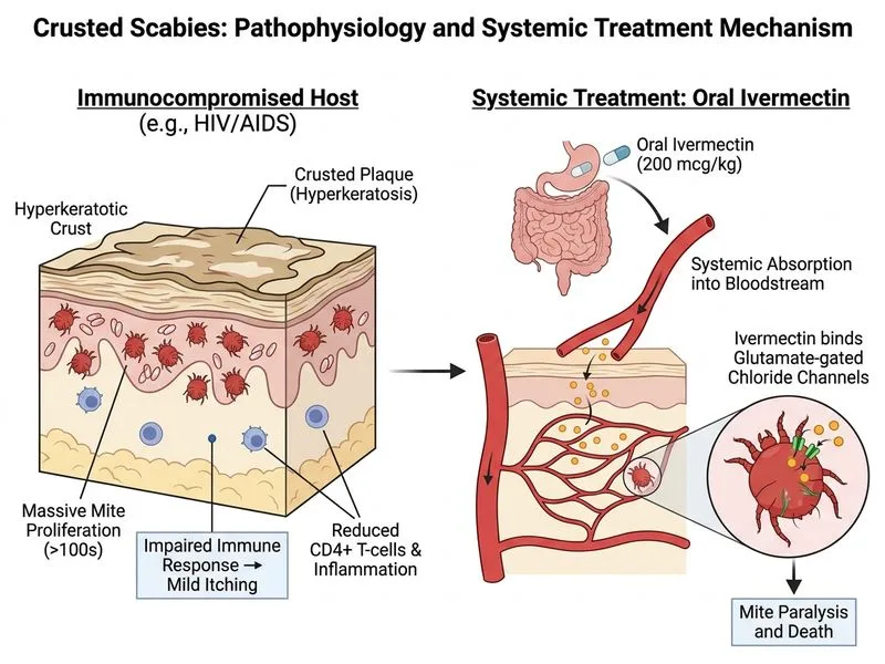 Scabies diagram
