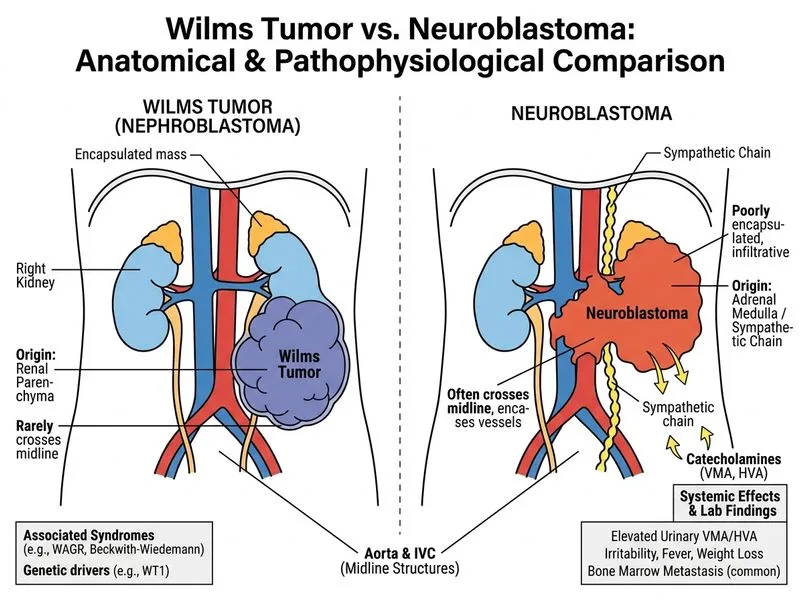 Wilms Tumor and Neuroblastoma diagram