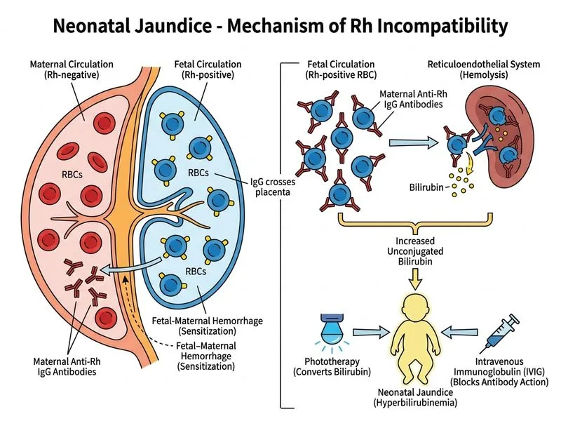 Neonatal Jaundice diagram