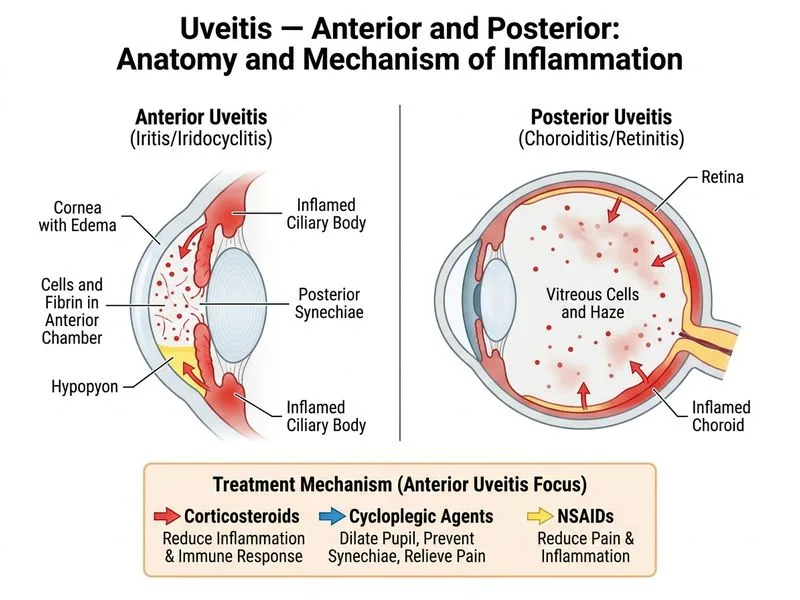 Uveitis — Anterior and Posterior diagram