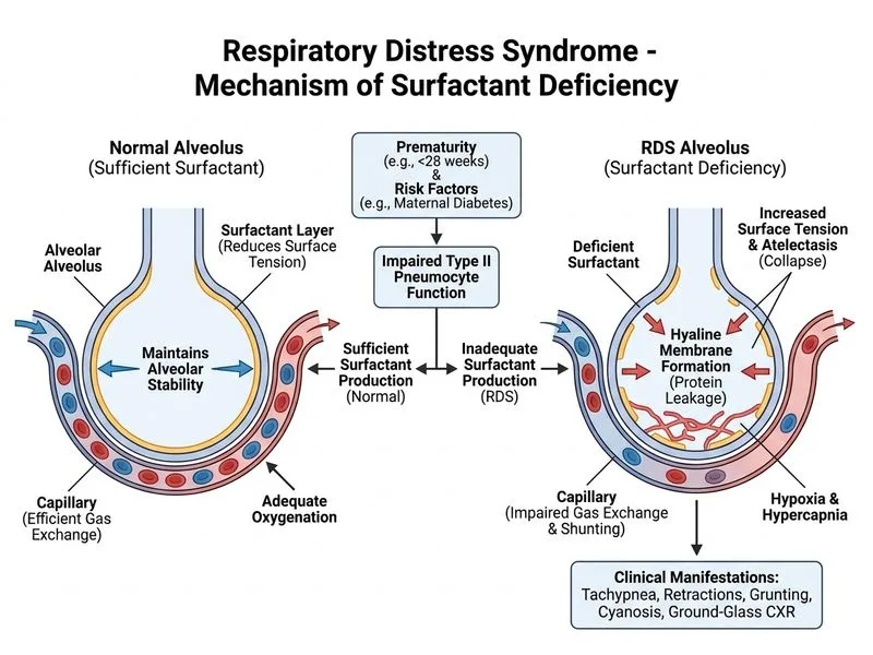 Respiratory Distress Syndrome diagram