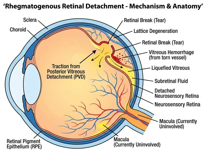Retinal Detachment diagram