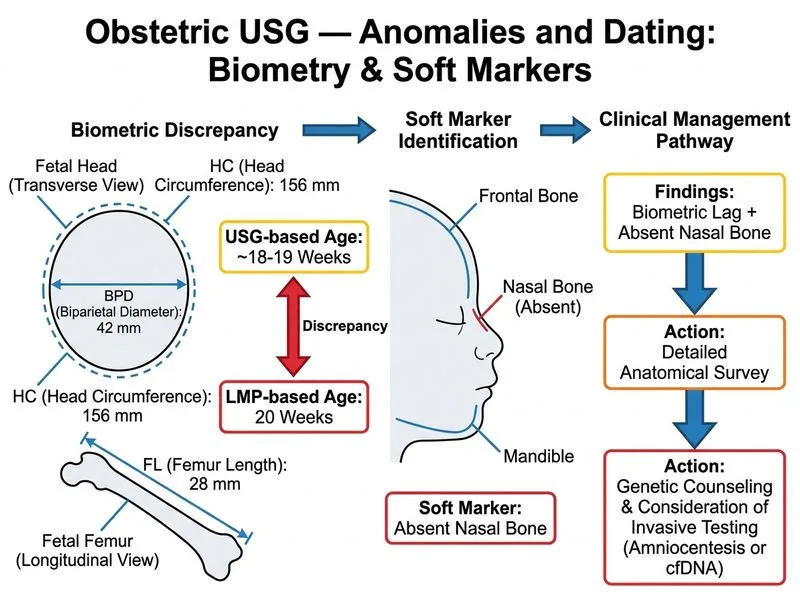 Obstetric USG — Anomalies and Dating diagram