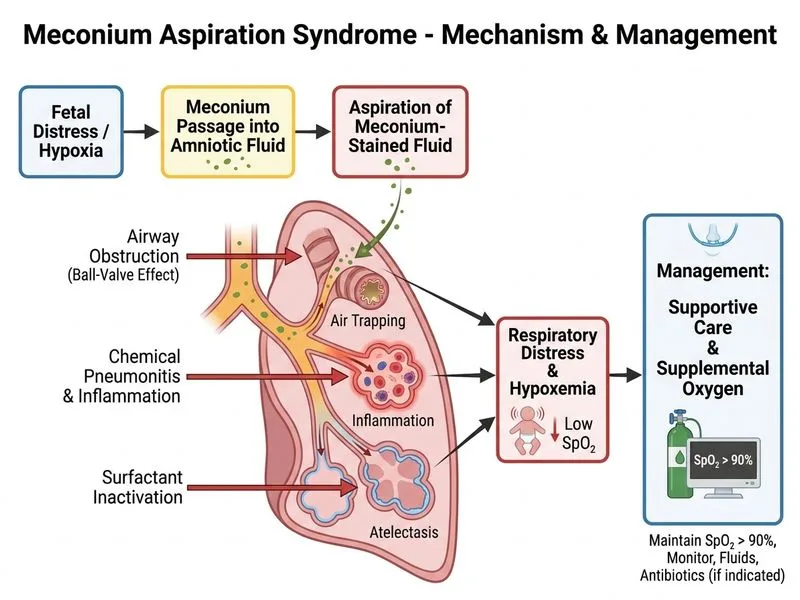 Meconium Aspiration Syndrome diagram