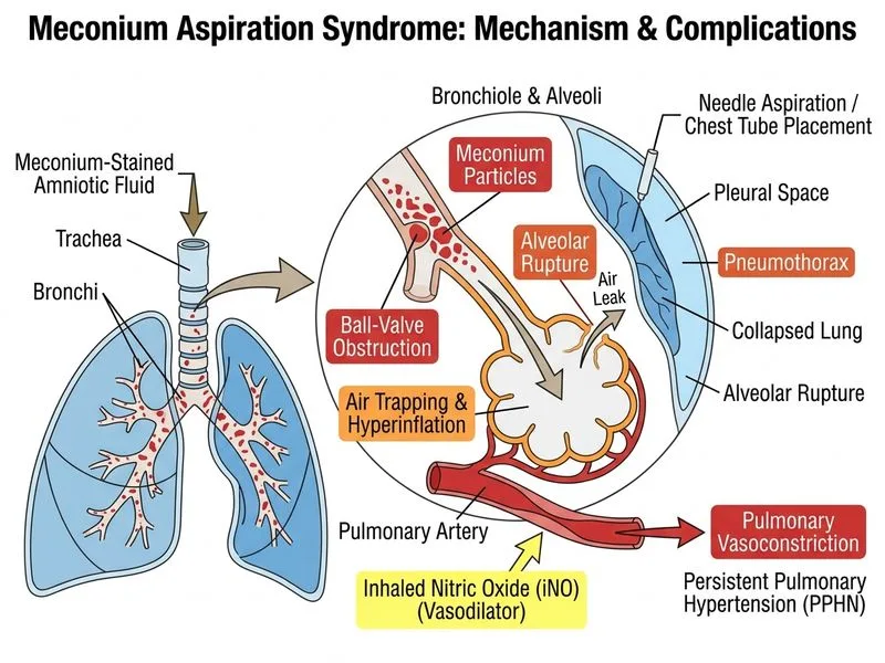 Meconium Aspiration Syndrome diagram