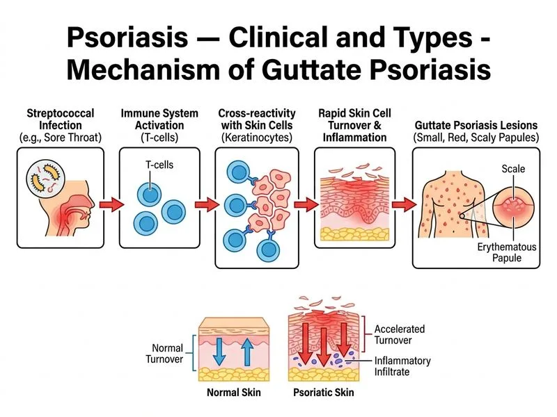 Psoriasis — Clinical and Types diagram