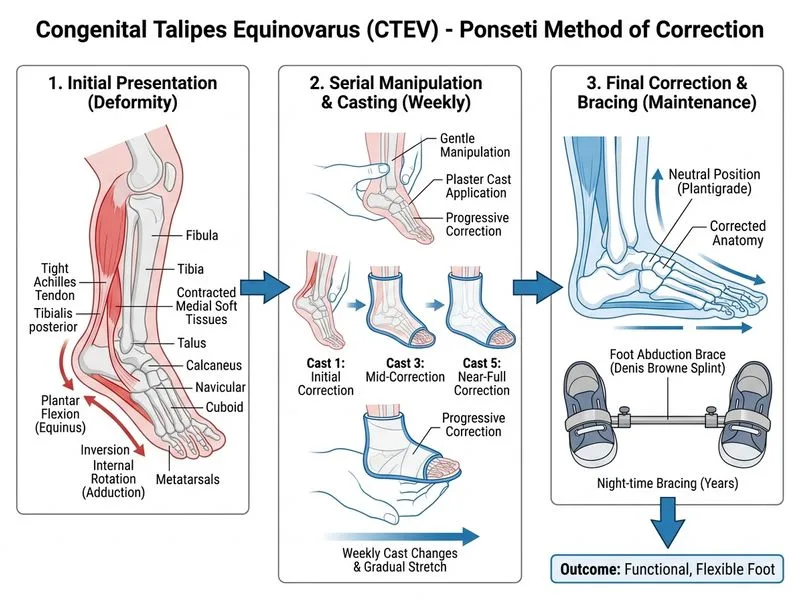 Congenital Talipes Equinovarus (CTEV) diagram