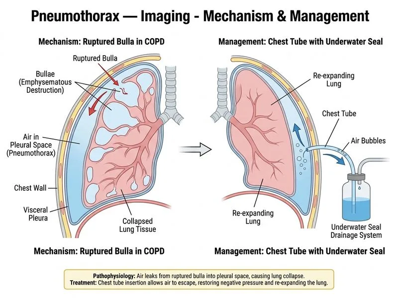 Pneumothorax — Imaging diagram