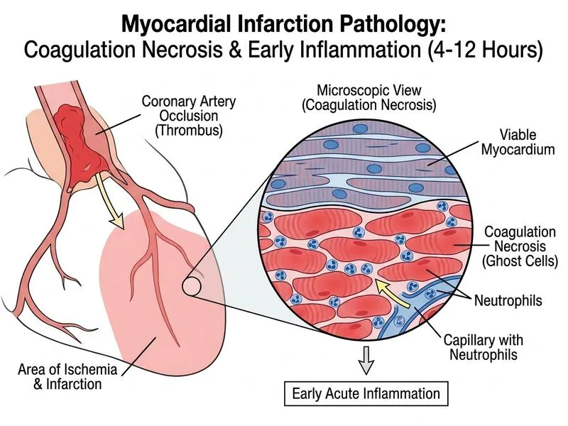 Myocardial Infarction Pathology diagram