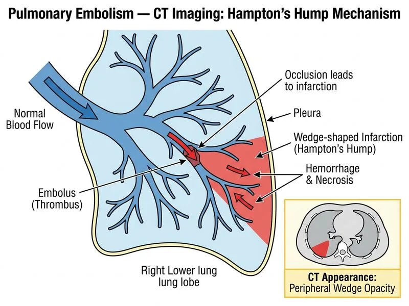Pulmonary Embolism — CT Imaging diagram